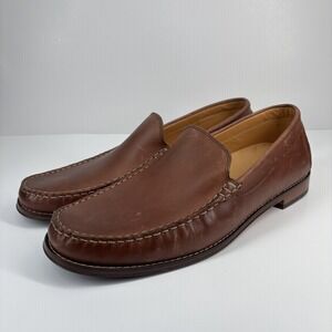 Austen Heller 8220 Men's US 13 Brown Leather Driving Loafers Slip-On Moccasin